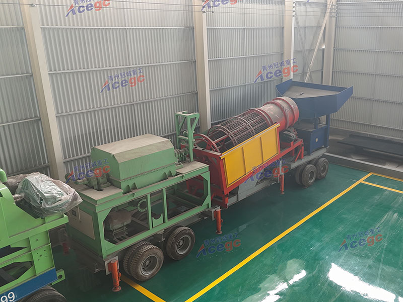 淘金船-移动淘金设备-移动卧式离心选矿车